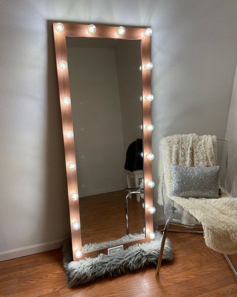 CYBER WEEK SALE! Up to 30% off + FREE SHIPPING! Order by Dec 5th to snag this deal! #etsy #glamourmirrors #etsyfinds #etsygifts #etsysale #etsycoupon #shopsmall Full Body Vanity Mirror, Diy Mirror With Lights, Mirror With Light Bulbs, Floor Mirror With Lights, White Vanity Mirror, Mirror Decor Living Room, Vanity Makeup Mirror, Vanity Mirror With Lights, Hollywood Vanity