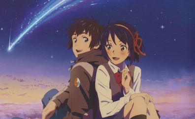 Mitsuha Miyamizu, Kimi No Na Wa, Hd Background, Anime Couple, Couple Wallpaper, Your Name, Anime Wallpaper, Wallpapers, Anime