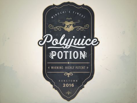 Custom Drink Label: Polyjuice Potion by Akhil Dakinedi Hp Potions, Pirate Sayings, Harry Potter Potion Labels, Harry Potter Drinks, Whiskey Art, Halloween Themed Drinks, Cup Sayings, Halloween Apothecary Labels, Dragon Quotes