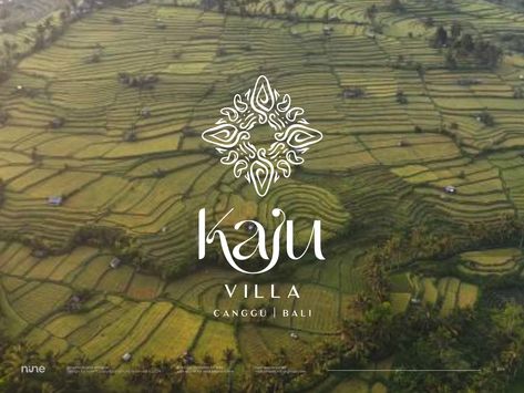 Villa Bali Logo by NineArt Villa Branding Design, Bali Symbols, Bali Branding, Villa Logo Design, Villa Logo, Tree Typography, Resort Logo Design, Resort Branding, Minimalist Hotel