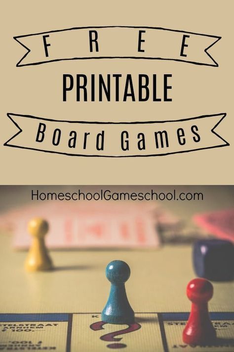 FREE Printable Board Games - Educational games, cooperative games, just for fun games, all printable and all FREE! #gameschooling #secularhomeschool #homeschooling Free Printable Board Games, Homeschool Games, Educational Board Games, Board Games Diy, Printable Board Games, Free Activities For Kids, Cooperative Games, Board Games For Kids, Fun Board Games