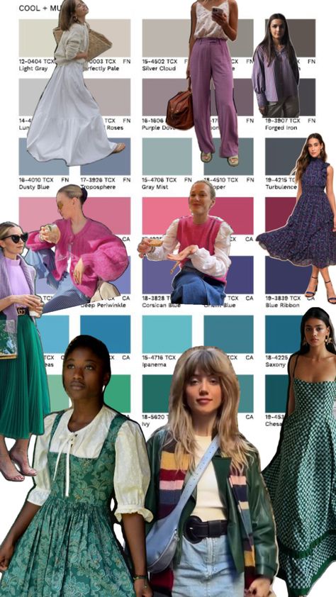 Cool Summer Color Analysis, Summer Color Analysis, Summer Color Palette Outfits, Cool Summer Color Palette, Cool Summer Palette, Summer Palette, Summer Color Palette, Cool Summer Outfits, Summer Outfit Ideas