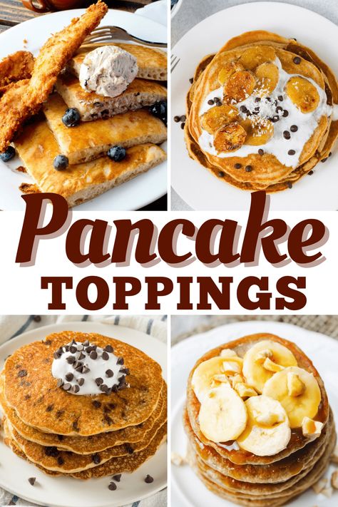 When it comes to pancake toppings, syrup isn't the only sweet treat! Try these delicious alternatives for a weekend feast to remember. Quick Pancakes, Pancake Bar, Homemade Maple Syrup, Butter Pancakes, Peanut Butter Nutella, Pancake Toppings, Ultimate Breakfast, Fried Apples, Tasty Pancakes