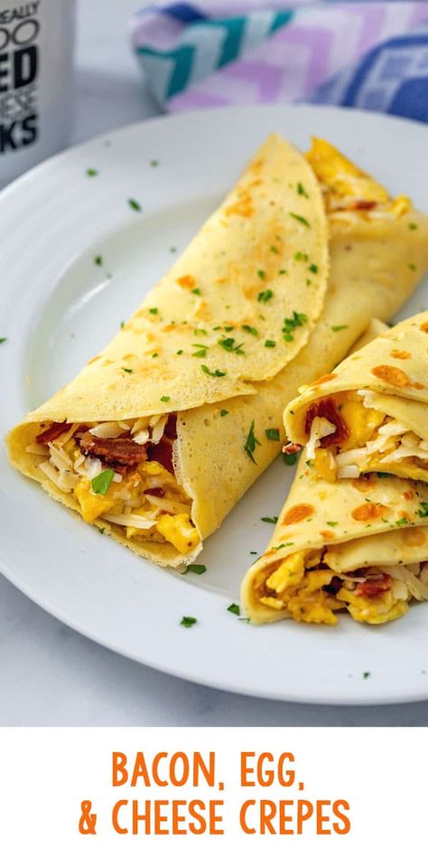 Breakfast Crepes Filling, Crepe Recipe Filling, Savory Crepes Filling, Crepes Recipe Breakfast, Dinner Crepes, Cheese Crepes, Crepe Recipe Savory, Easy Crepe Recipe, Crepes Filling