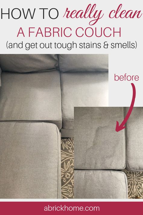 Clean Fabric Couch, Couch Stains, Deep Cleaning Hacks, Fabric Couch, Cleaning Fabric, Cleaning Painted Walls, Clean Couch, Couch Upholstery, Clean Sofa