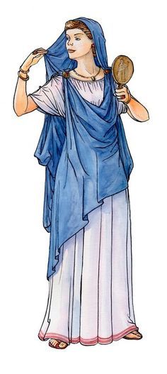 . Roman Era Fashion, Roman Female Clothing, Ancient Rome Clothing, Ancient Roman Clothing, Ancient Greek Clothing, Biblical Costumes, Roman Clothes, Roman Dress, Greek Dress