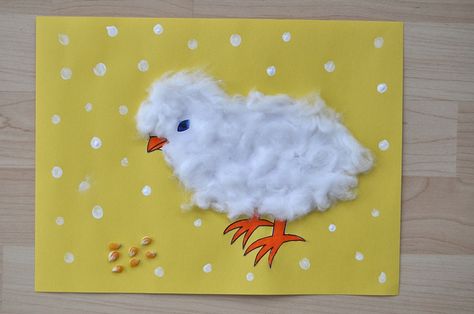 Easter For Preschoolers, Cotton Ball Crafts, Family Daycare, Easter Art Project, Animal Craft, Chicken Crafts, Carter Family, Easter Bunny Crafts, Spring Crafts For Kids