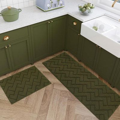 Olive green kitchen