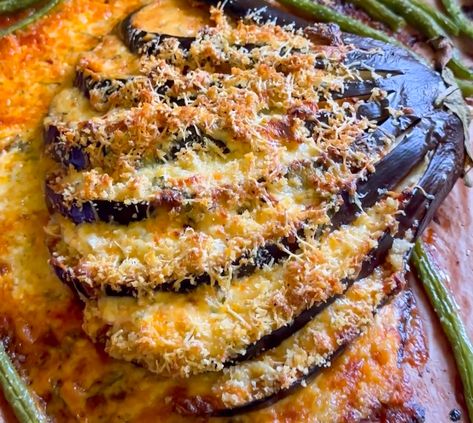 This Cheesy Hasselback Eggplant Is Your Summer Stunner Hasselback Eggplant Parmesan, Hasselback Eggplant, Restaurant Trends, Eggplant Parm, Eggplant Dishes, Marinara Sauce Homemade, Eggplant Parmesan, Summer Dishes, Favorite Meals