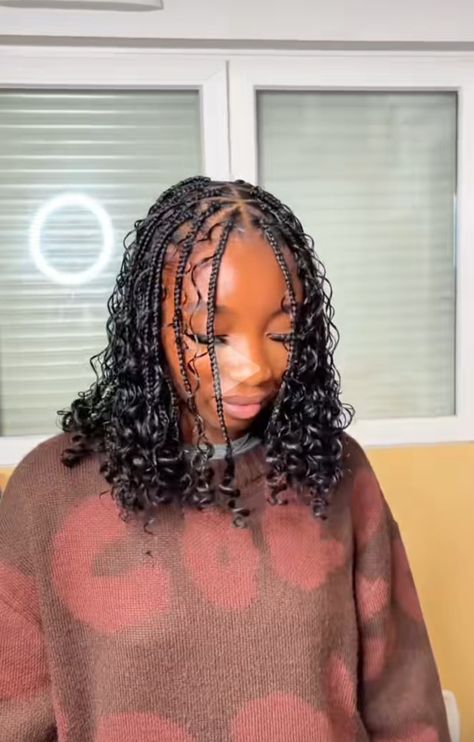 Short Boohoo Braids, Boohoo Braids, Retro Braids, Bohemian Braided Hair, Short Box Braids, Bohemian Braids, Box Braids Hairstyles For Black Women, Cute Braided Hairstyles, Braided Ponytail Hairstyles