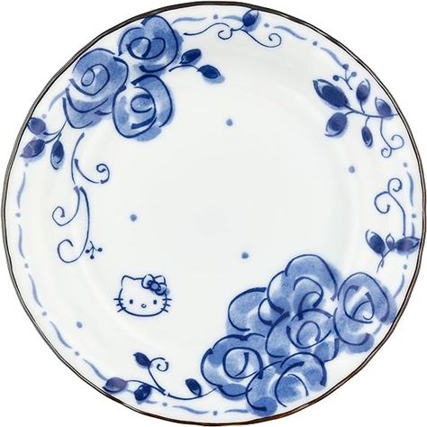 Amazon.com: 金正陶器(Kaneshotouki) Sanrio 307135 Hello Kitty Blue Rose (Dyed) 5-Size Plate (with Gift Box), Diameter 6.5 inches (16.5 cm), White : Home & Kitchen Hello Kitty Kitchen, Bowl Sets, White Bowl, Fun Hobbies, White Home, Hobby Shop, White Home Decor, White Houses, Pattern Names