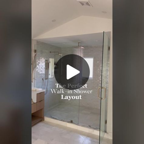 TikTok · BuildTxSolutions Shower Layout, Water Control, Water Temperature, Basement Ideas, Walk In Shower, Shower Head, Shower Heads, Walk In, Basement