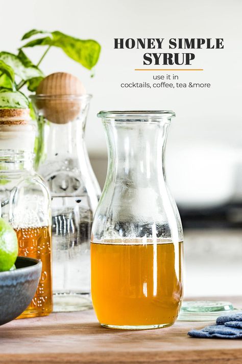 Honey Simple Syrup Recipe, Naturally Sweetened Desserts, Simple Syrup Recipe, Honey Simple Syrup, Honey Coffee, Simple Syrup Recipes, Make Simple Syrup, Honey Water, Homemade Syrup