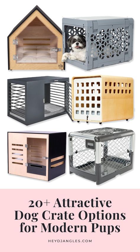 Dog Bed Small Dogs, Fable Dog Crate, Unique Dog Crates, Dog Crate Accessories, Modern Dog Crate Furniture, Diy Small Dog Crate, Diggs Dog Crate, Mcm Dog Crate, Small Dog Crate Furniture