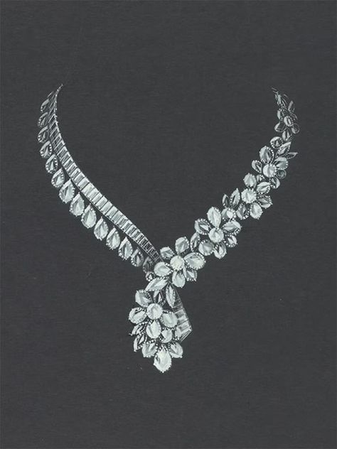 Diamonds - The Heritage Gallery - Van Cleef & Arpels Graff Necklace, Cleef And Arpels Jewelry, Diamond Necklace Wedding, Beautiful Jewelry Diamonds, Bridal Diamond Necklace, Jewelry Rendering, Van Cleef And Arpels Jewelry, Van Cleef & Arpels, Antique Necklaces Design