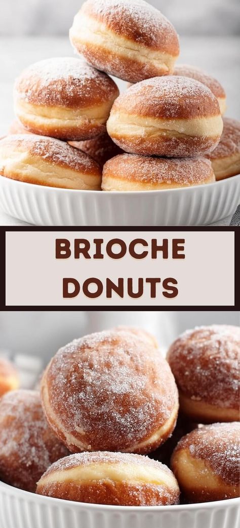 Brioche Donuts | Page 2 of 2 Best Brioche Recipe, Blueberry Cheesecake Brioche Buns, Homemade Donut Recipes, Stuffed Donuts Recipe, Baked Donuts Without Donut Pan, Brioche Doughnut Recipe, French Doughnut, Easy Baked Donut Recipes, Brioche Donut Recipe