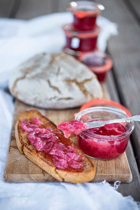 How to make Wild Rose Petal Jam...great over vanilla ice cream, on toast, or swirled into porridge, the flavor will make you swoon. | www.feastingathome.com Rose Petal Jam, Feasting At Home, Edible Flowers Recipes, Rose Recipes, Jam And Jelly, Jam Recipe, Wild Food, Easy Delicious Recipes, Jam Recipes