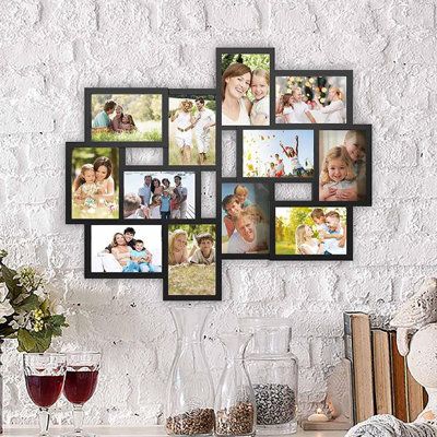 DURABLE DCOR- Crafted of sturdy protective plexiglass inserts and high grade lightweight plastic framing, this stylish multi-dimensional frame is durable and can be enjoyed through the years. | Latitude Run® Vyncent 3 Piece 4" x 6" Plastic Gallery Wall Frame Set in Plastic in Black, Size 24.0 H x 19.6 W x 1.0 D in | Wayfair Multiple Photo Frames, Multi Picture Frames, Photo Wall Hanging, Photo Frame Decoration, Gallery Wall Frame Set, Frame Wall Collage, Collage Picture Frame, Collage Des Photos, Wall Collage Decor