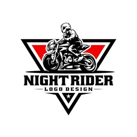 Touring biker riding motorcycle logo vec... | Premium Vector #Freepik #vector #motorcycle-silhouette #biker #rider #motorcycle-rider Motorcycles Logo Design, Biker Logo, Moto Logo, Midnight Rider, Motorcycle Logo, Wet Felting Projects, Album Art Design, Touring Bike, Motorcycle Clubs