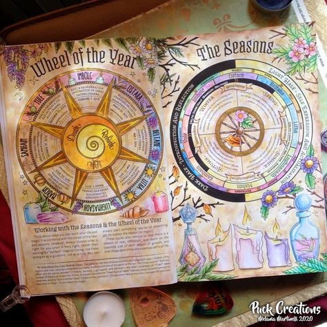 Amy Cesari, The Wheel Of The Year, Witch Spirituality, Grimoire Book, Wheel Of The Year, Witchcraft Spell Books, Witchy Crafts, Witch Spell Book, Baby Witch