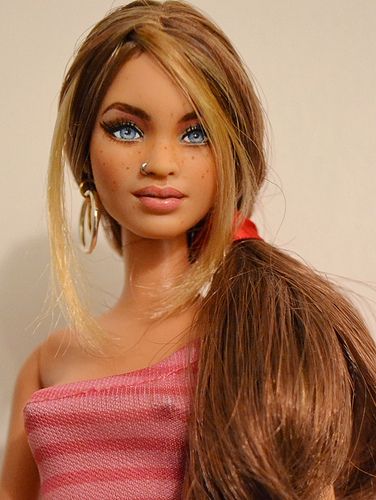 Kindle- Biracial SIS Marisa Barbie OOAK Doll Repaint by Do… | Flickr Custom Barbie, Barbie Hair, Barbie Fashionista, Barbie Diy, Beautiful Barbie Dolls, Black Barbie, Vintage Barbie Dolls, Doll Repaint, Black Doll