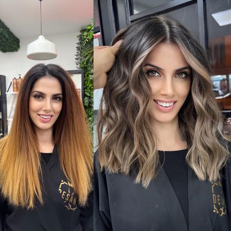 Blonde Front Highlights, Sandy Blonde Highlights, Long Auburn Hair, Highlights Summer, Brunettes Highlights, Short Dark Hair, Brunette Hair With Highlights, Face Shape Hairstyles, Black Hair With Highlights