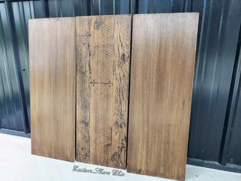 Faux Wood Finish 3 Different Ways! | Hometalk Faux Weathered Wood Finish, Faux Barnwood Finish, Paint Faux Wood Interior Doors, Faux Wood Finish Front Door, Faux Wood Painted Furniture, Make Mdf Look Like Wood, Painting Faux Wood Grain, Faux Wood Interior Door, Faux Walnut Finish Diy