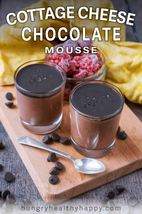 Simple Protein Dessert, Peanut Butter And Cottage Cheese, Chocolate Cottage Cheese Mouse, Chocolate Cottage Cheese Recipes, Cottage Cheese And Cocoa Powder, Cottage Cheese Protein Powder Recipes, Cottage Cheese Chocolate Cheesecake, Cottage Cheese Cocoa Powder, Desserts Using Cottage Cheese