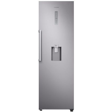 Samsung RR39M7340SA 60cm Freestanding Larder Fridge With Water Dispenser – SILVER Fridge With Water Dispenser, Freestanding Larder, Single Door Fridge, Larder Fridge, Samsung Fridge, Door Alarms, Freestanding Fridge, Small Refrigerator, Tempered Glass Shelves