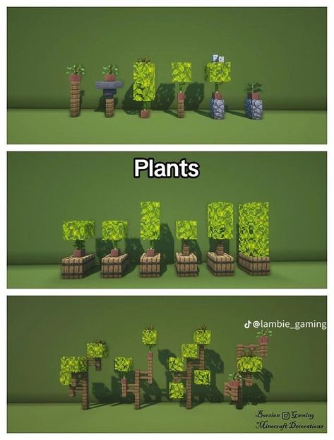 Minecraft Indoor Plant Ideas, Indoor Plants Minecraft, Minecraft Space Fillers Outside, Minecraft Garden Decor, Minecraft Planter Ideas, Minecraft Enchanting Table Ideas, Minecraft Flower Decor, Minecraft Greenhouse Ideas Interior, Minecraft Custom Plants