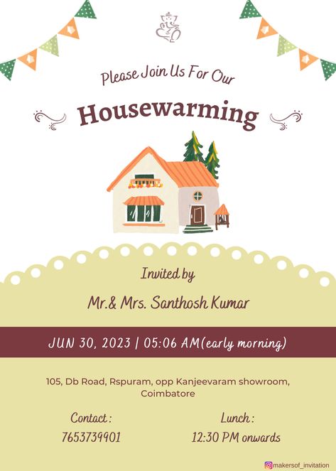 Simple & Modern House warming invitation Home Invitation Card Design, House Warming Invitation Ideas, House Warming Invitations Indian, Invite Engagement, Simple Modern House, House Warming Invitation, Housewarming Invitation Templates, Wedding Illustration Card, Housewarming Invitation