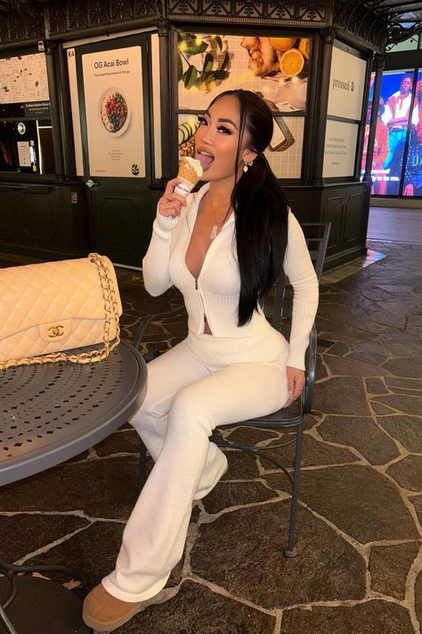 Women's Baddie Energy Sweater Pant Set in Cream Size Large by Fashion Nova All Black Baddie Outfit, Boujee Winter Outfits, Fall Baddie Outfits, Winter Baddie Outfits, Casual Winter Fits, Winter Outfits Baddie, Baddie Fall Outfits, Winter Goals, Baddie Energy