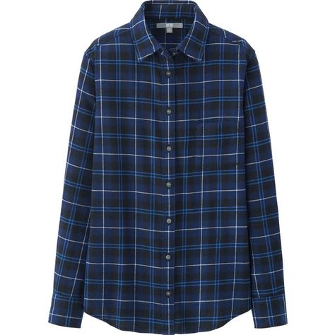 UNIQLO Women Flannel Check Long Sleeve Shirt (35 AUD) ❤ liked on Polyvore featuring tops, shirts, flannels, blouses, plaid flannel shirt, plaid shirt, long sleeve shirts, plaid button down shirt and long sleeve plaid shirts Blue Checkered Shirt, Women Flannel, Blue Flannel Shirt, Lined Flannel Shirt, Flannel Shirt Dress, Blue Button Up Shirt, Uniqlo Tops, Womens Flannel Shirt, Plaid Shirts