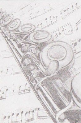 Drawing of a Flute -  www.lalynda.nl Music Drawing Ideas, Flute Memes, Flute Drawing, Drawing Ideas Sketch, Transverse Flute, Music Drawing, Ideas Sketch, Christmas Wooden Signs, Dancing Drawings