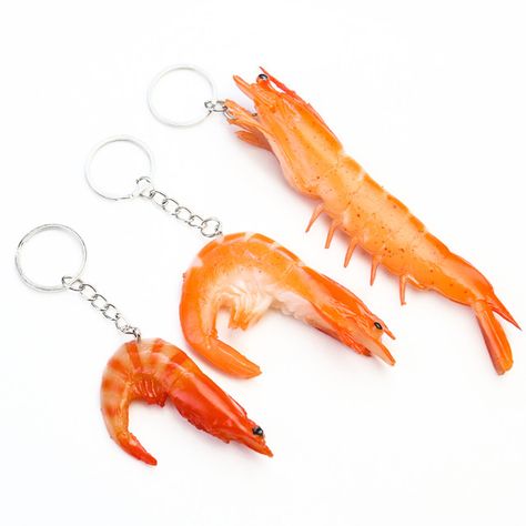 Funny Simulation Pvc Shrimp Keychain Prawm Keyring Food Sea Animal Kids Toy Bag Backpack Ornament Woman Girl Jewelry Accessories - Key Chains - AliExpress Shrimp Keychain, Food Keychain, Keychain Jewelry, Funny Keychain, Car Key Holder, Toy Bags, Sea Animal, Girl Jewelry, Cute Keychain