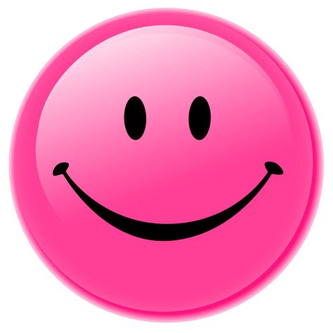 Smiley Face, Smiley, Pink, Black