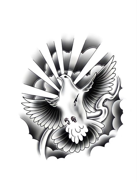 Cloud Tattoo Design, Black Men Tattoos, Black Bird Tattoo, Dove Tattoo, Saved Tattoo, Full Arm Tattoos, Cloud Tattoo, Muster Tattoos, Half Sleeve Tattoos For Guys