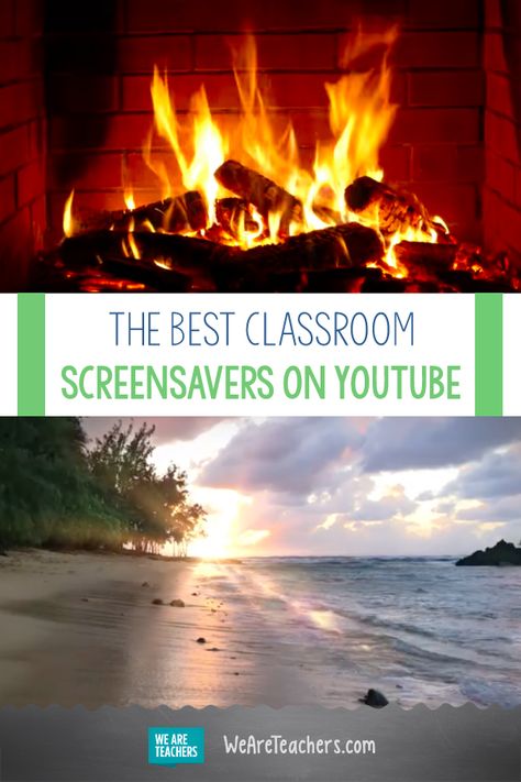 The Best Classroom Screensavers on YouTube. Do you need a new way to help calm your students? Try our favorite screensavers that you can throw on your interactive projector to keep your students entertained, and a fun way to get your students to listen. Check out our Classroom Screensavers playlist on Youtube so you will have these great screensavers at your fingertips. #classroom #teacher #teaching Classroom Screen, Early Childhood Education Resources, Promethean Board, Teacher Projects, Teaching College, Classroom Culture, Jr High, We Are Teachers, Teachers Corner