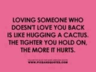 Loving someone who doesn't love you back is like hugging a cactus. The tighter you hold on, the more it hurts #Love #LoveHurts #picturequotes  View more #quotes on http://quotes-lover.com Lovers Quotes, Today Quotes, Love Quotes For Her, Best Love Quotes, Loving Someone, A Quote, Relationship Tips, Cute Quotes, The Words