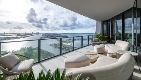 Miami Apartment, Condo Balcony, Miami Condo, Balcony Design Ideas, House Balcony, Condo Design, Miami Houses, New Condo, Design Room