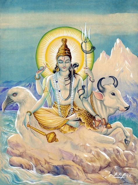 Shiva and Vishnu as Harihara Artist: B.K. Mitra. (via Twitter: Gita Press, Gorakhpur, India) साईं बाबा, भगवान शिव, Shiva Parvati Images, Lord Shiva Statue, Lord Shiva Family, Lord Shiva Hd Images, Lord Vishnu Wallpapers, Hinduism Art, Vedic Art