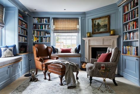 Cozy Reading Room Ideas: 15 Creative Small Home Library Design Ideas Small Home Library Design, Georgian Living Room, Small Home Libraries, Salvesen Graham, Cozy Reading Room, Small Home Library, Home Library Design Ideas, Cozy Home Library, Vermont House