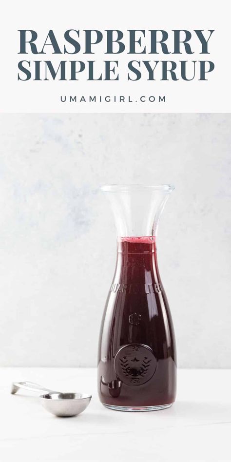 This easy, versatile raspberry simple syrup makes a lovely addition to cocktails, lemonade, seltzer, cakes, and more. Simple Syrup For Cakes, Raspberry Simple Syrup, Virgin Drinks, Drink Syrups, Cherry Syrup, Unsaturated Fats, Sour Cherry, Airtight Containers, Nutrition Information