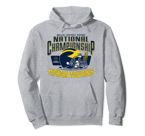 PRICES MAY VARY. Officially Licensed 2024 College Football Playoff Championship apparel. Get ready to cheer on the Michigan Wolverines in the 2024 CFP National Championship. Wear this fan favorite Michigan Wolverines 2024 CFP National Championship apparel to the game or just hanging out cheering on your favorite team. The soft material and digitally printed logo make this a great addition to any apparel collection. 8.5 oz, Classic fit, Twill-taped neck Blue Text, Varsity Style, University Of Michigan, Michigan, Pullover Hoodie, University, Navy Blue, Tank Top, Navy