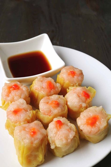 What is Shumai and Best Shumai Recipes - IzzyCooking Pork And Shrimp Shumai Recipe, Shumai Food, Japanese Siomai, Pork Shumai Recipe, Shrimp Shumai Recipe, Shumai Recipe, Shu Mai, Healthy Thai Recipes, Chinese Appetizers