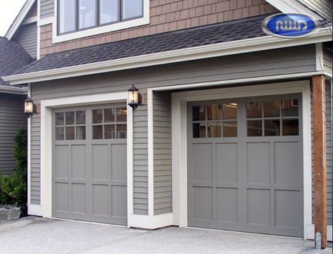 Infinity Classic by Northwest Door® - 6 Grey Garage Doors, Grey Garage, Garage Door Trim, Grey Exterior House Colors, Garage Door Panels, Garage Door Types, Garage Door Styles, Beautiful Front Doors, Garage Door Makeover