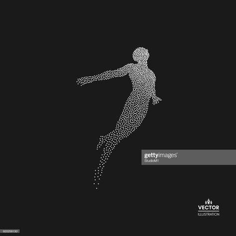 Stock Illustration : Business, freedom or happiness concept. Dotted silhouette of person. Vector illustration. Human Vector Illustration, Freedom Illustration Art, Freedom Illustration, Freedom Drawing, Happiness Concept, Human Vector, Freedom Art, Illustration Business, People Icon