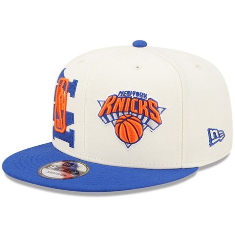 Nba Caps, Blue New York, Hat Cream, Nba New York, Men Cream, Nba Hats, Nba Logo, Nba Draft, Fitted Caps