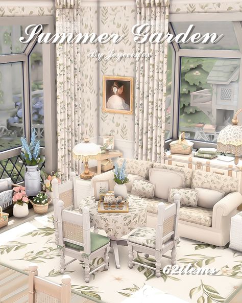 Joyce Sims, Sims 4 Cc Furniture Living Rooms, Sims 4 Cottage, Mod Furniture, Muebles Sims 4 Cc, Sims 4 Bedroom, Sims 4 Clutter, Summer Furniture, The Sims 4 Packs