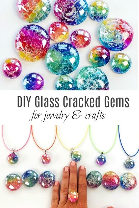 Girls Camp Crafts, Gem Crafts, Diy Bricolage, Stones Jewelry, Glass Gems, Crafts Jewelry, Camping Crafts, Mason Jar Crafts, Paper Clay